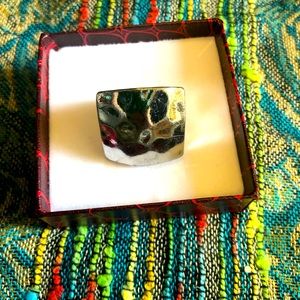 Large silver statement ring - Size 5